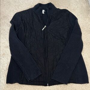 Croft & Barrow Black Ribbed Jacket